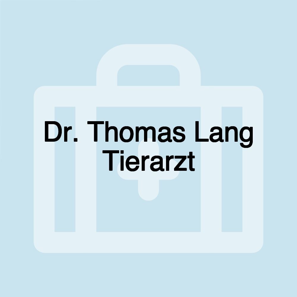 Dr. Thomas Lang Tierarzt