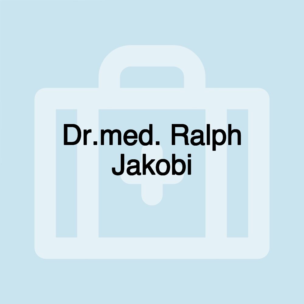 Dr.med. Ralph Jakobi