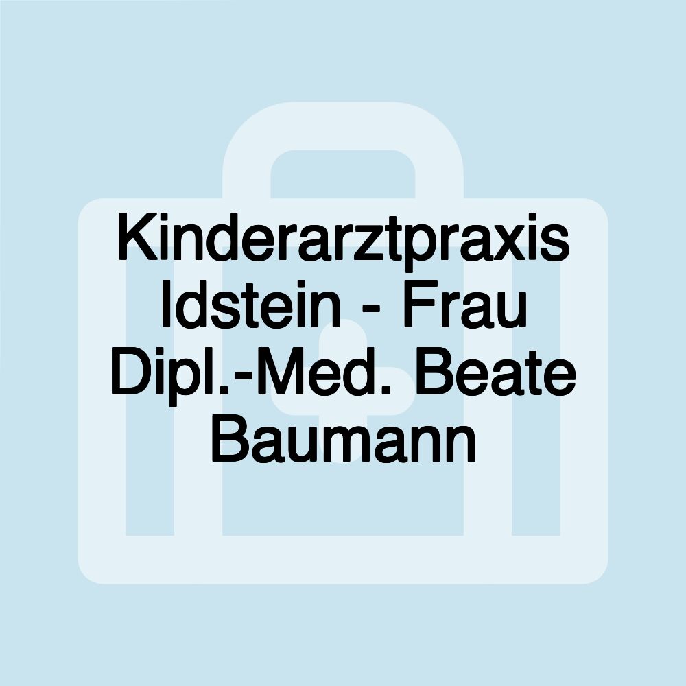 Kinderarztpraxis Idstein - Frau Dipl.-Med. Beate Baumann