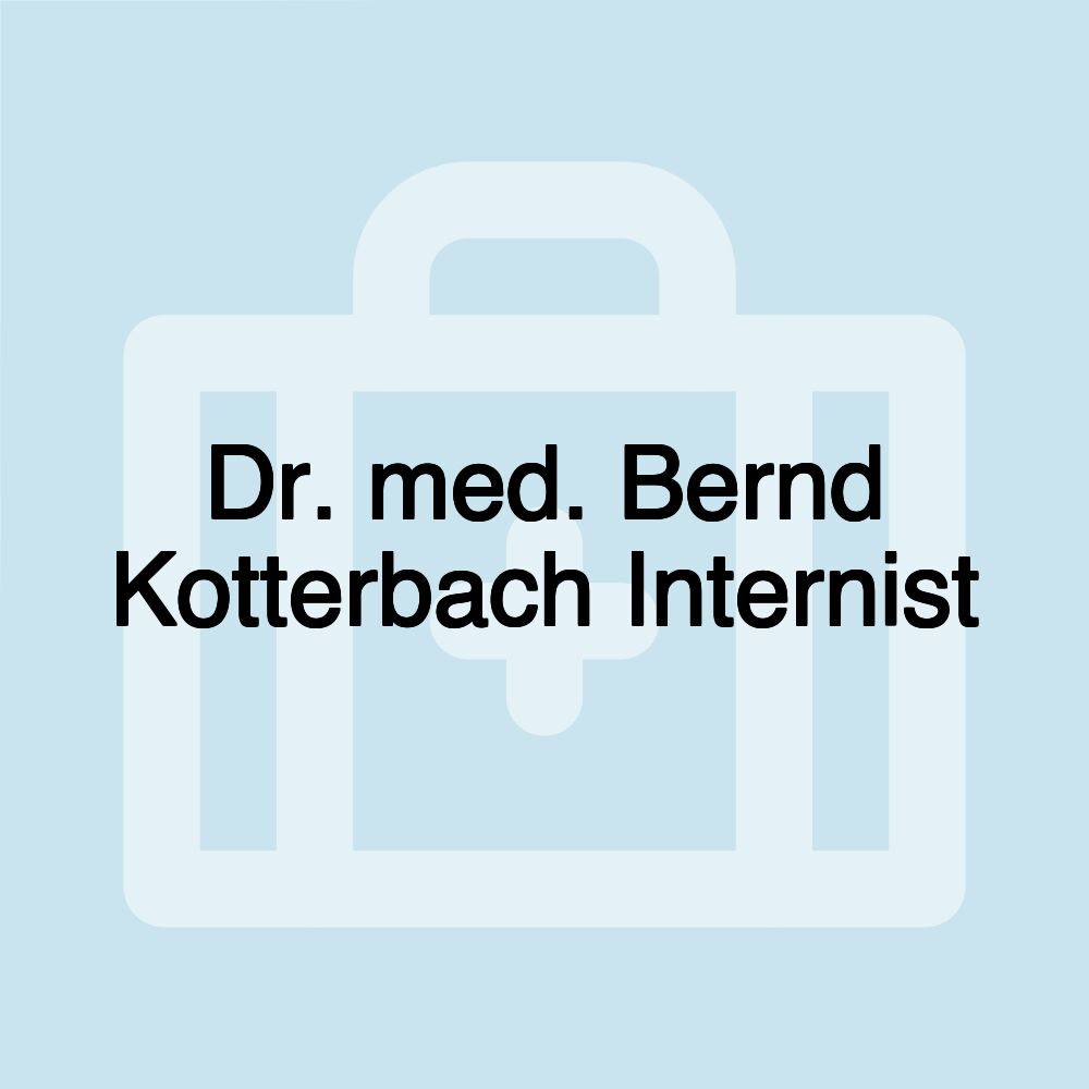 Dr. med. Bernd Kotterbach Internist