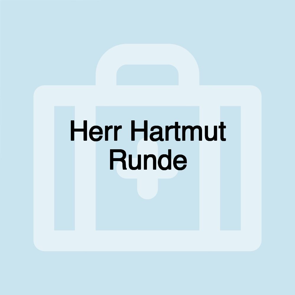 Herr Hartmut Runde