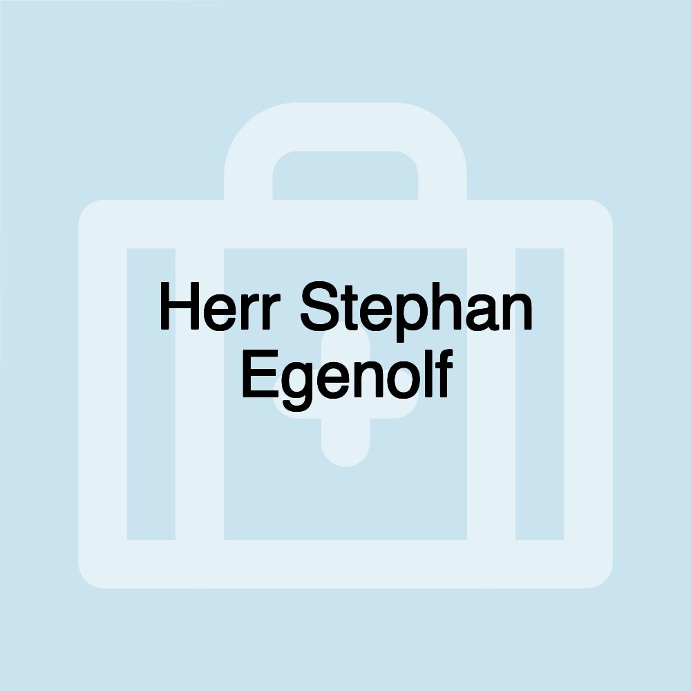 Herr Stephan Egenolf