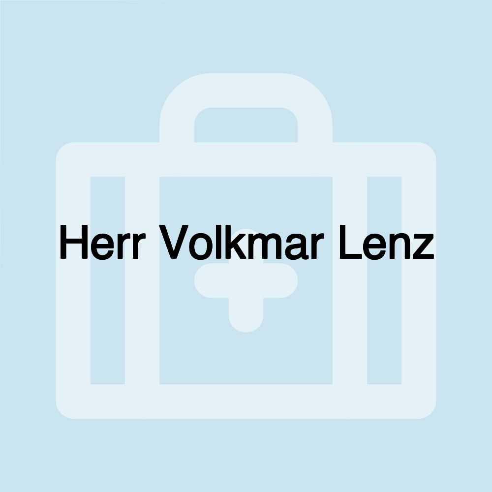 Herr Volkmar Lenz