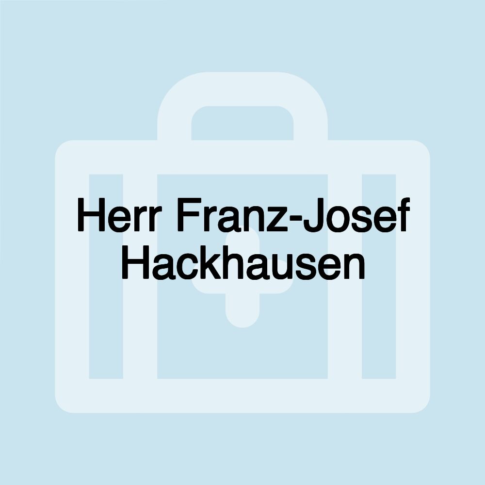 Herr Franz-Josef Hackhausen