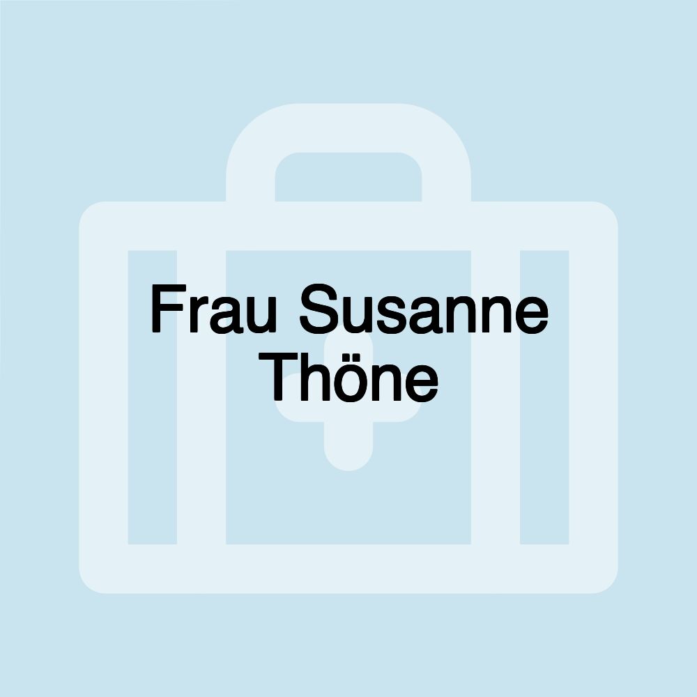 Frau Susanne Thöne