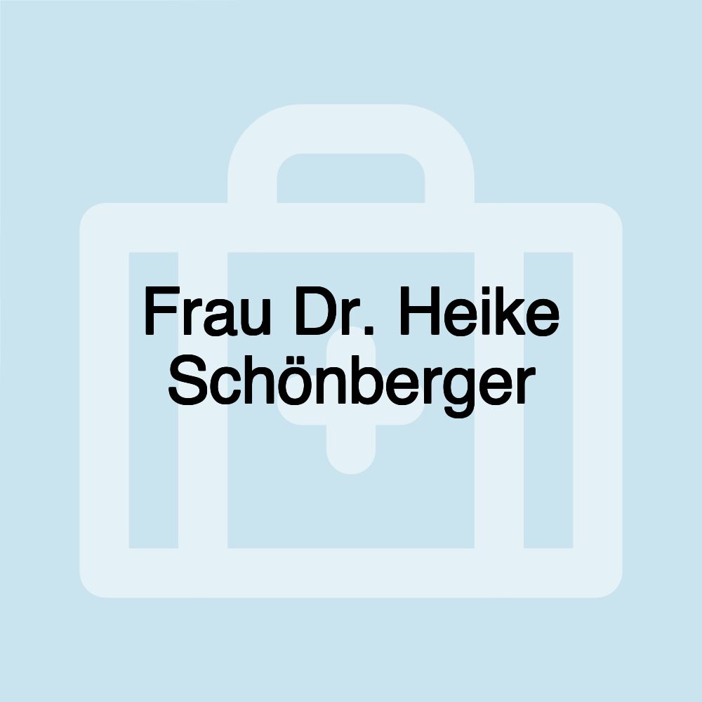 Frau Dr. Heike Schönberger