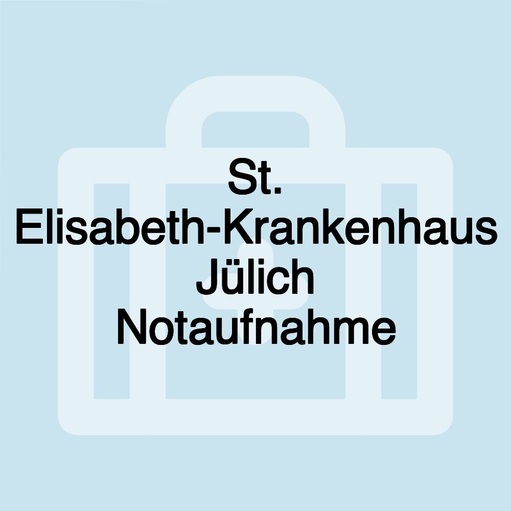 St. Elisabeth-Krankenhaus Jülich Notaufnahme