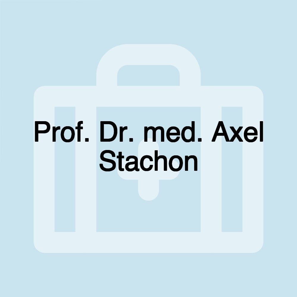 Prof. Dr. med. Axel Stachon