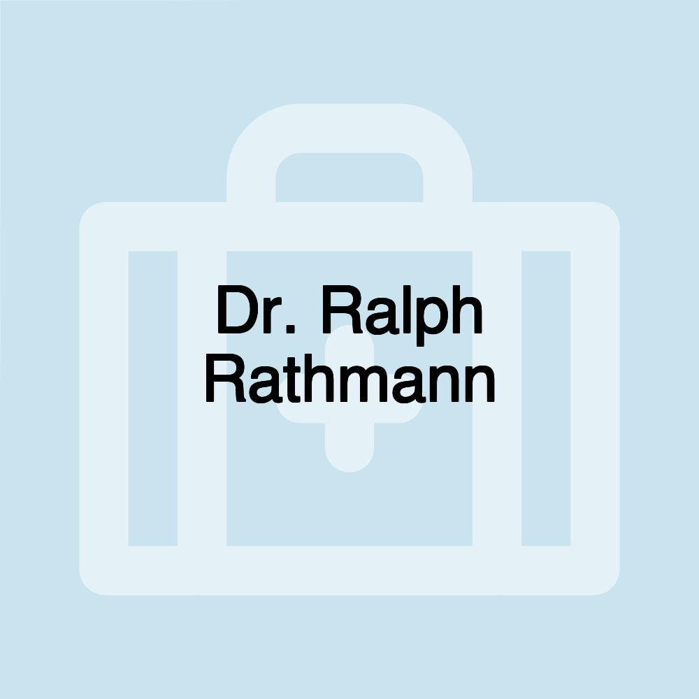 Dr. Ralph Rathmann