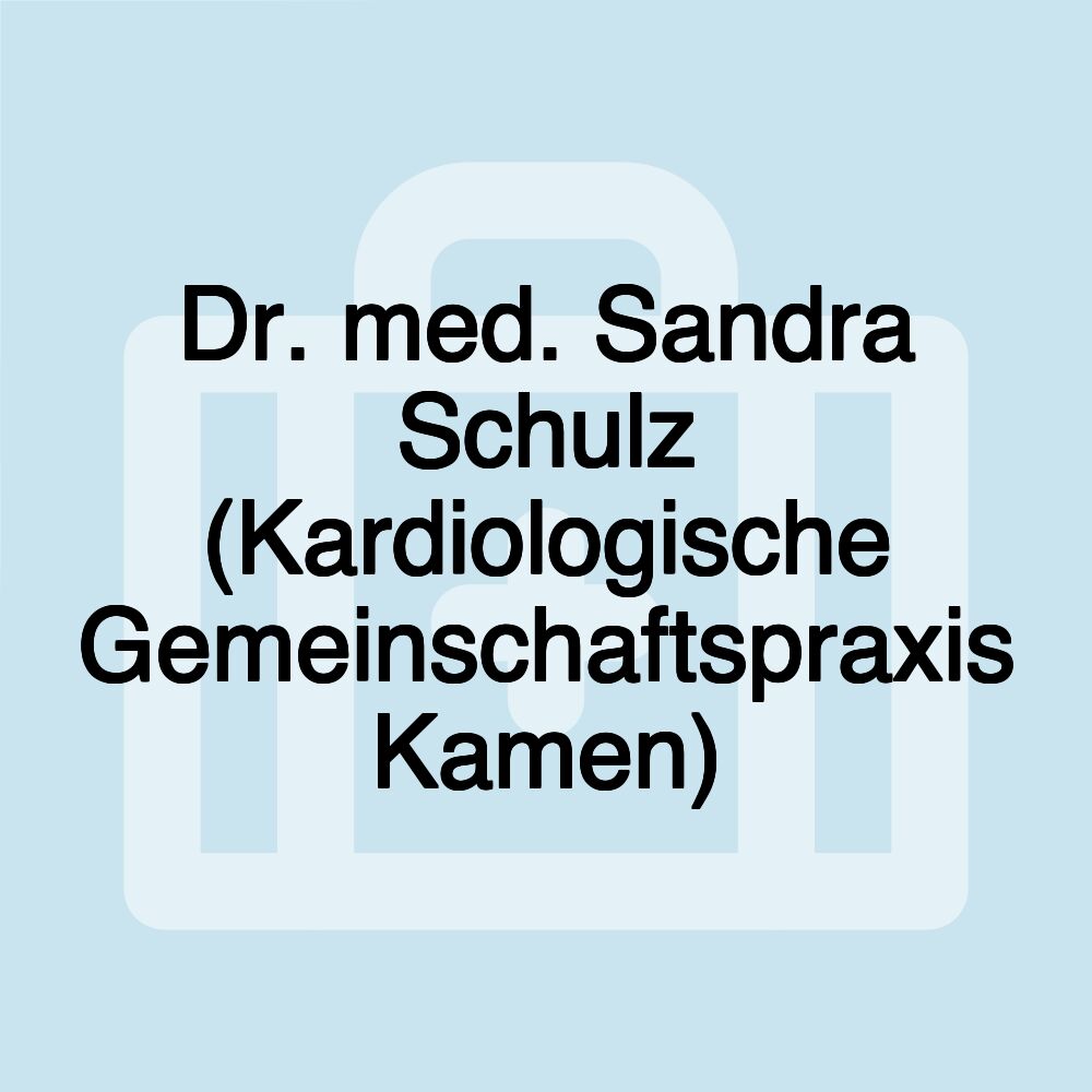 Dr. med. Sandra Schulz (Kardiologische Gemeinschaftspraxis Kamen)