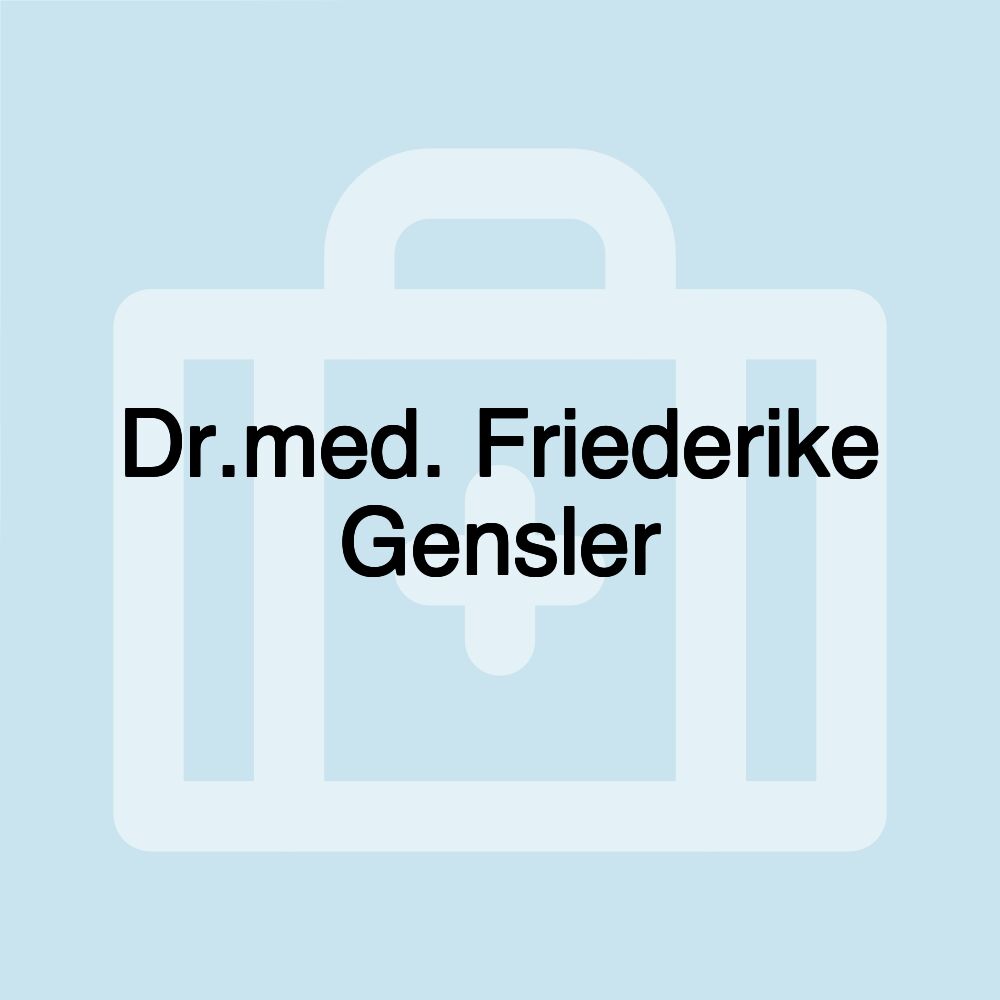 Dr.med. Friederike Gensler