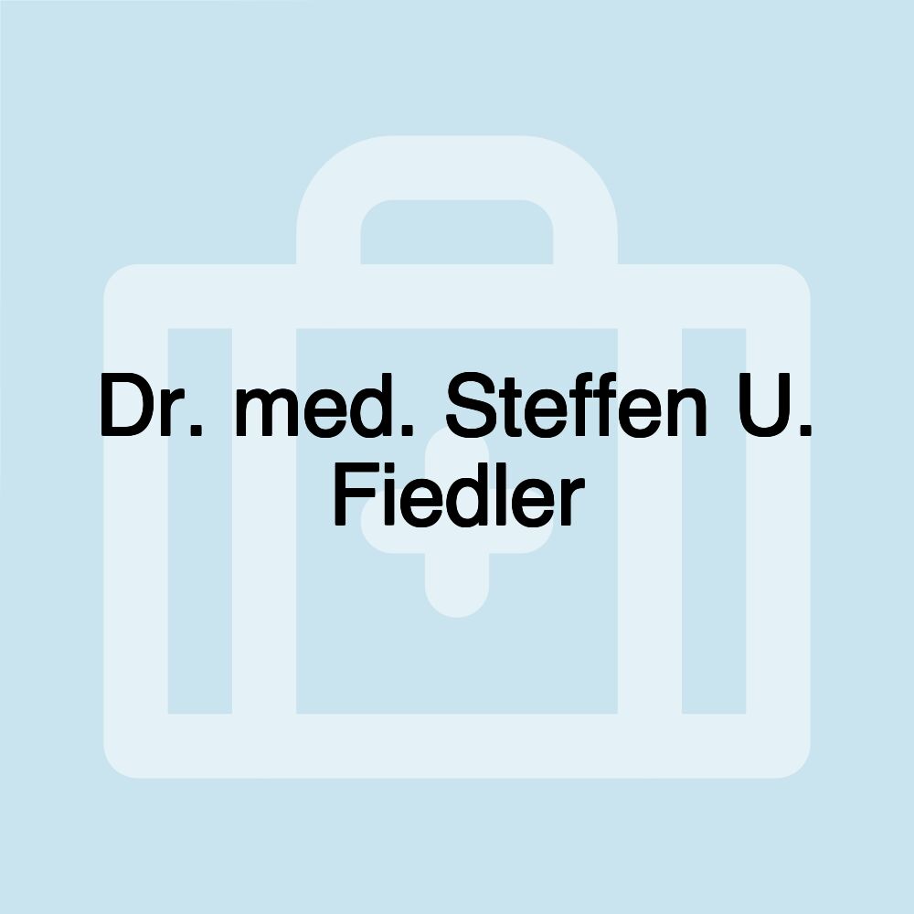 Dr. med. Steffen U. Fiedler