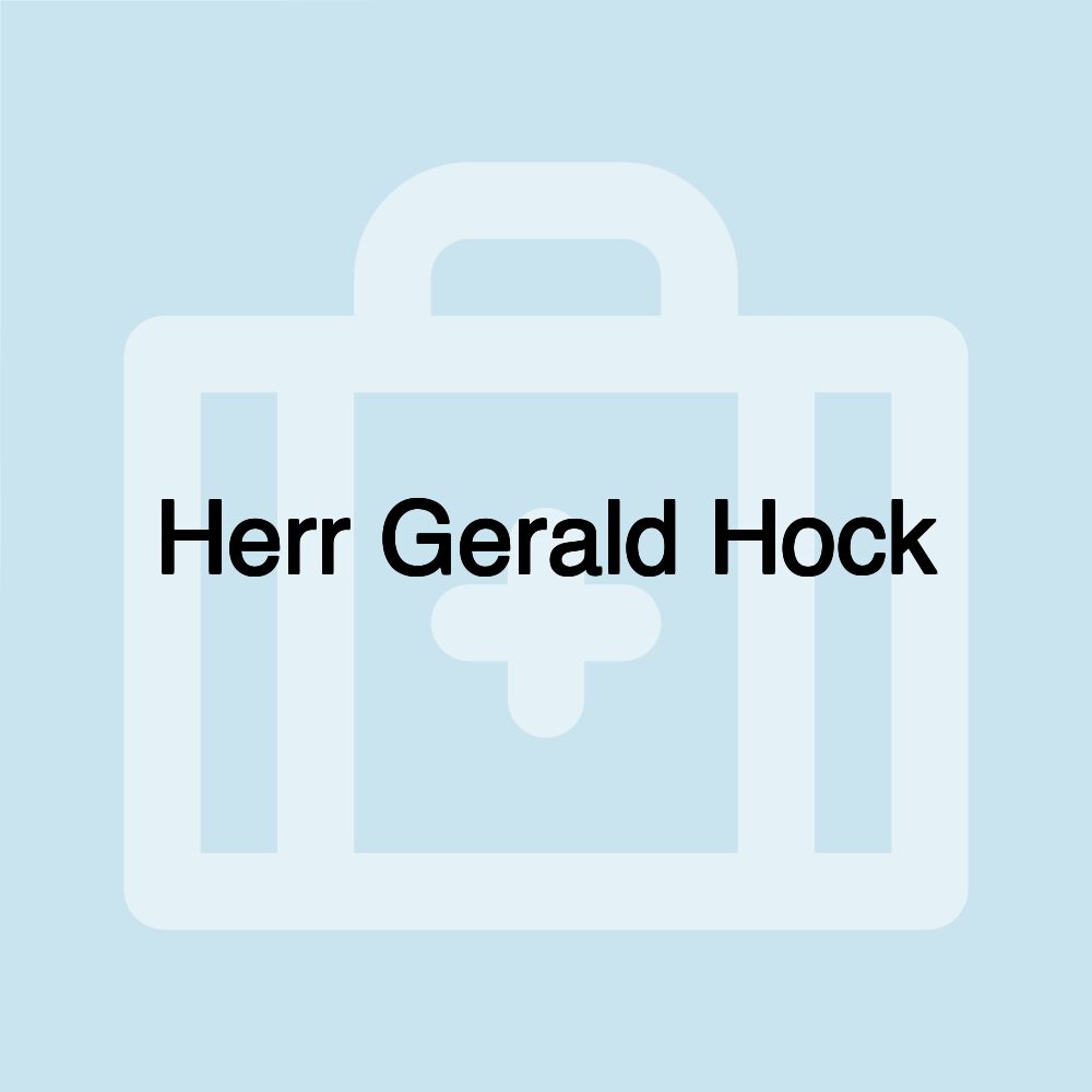 Herr Gerald Hock