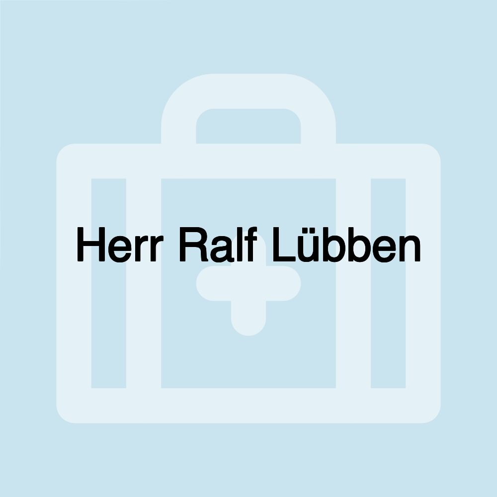 Herr Ralf Lübben