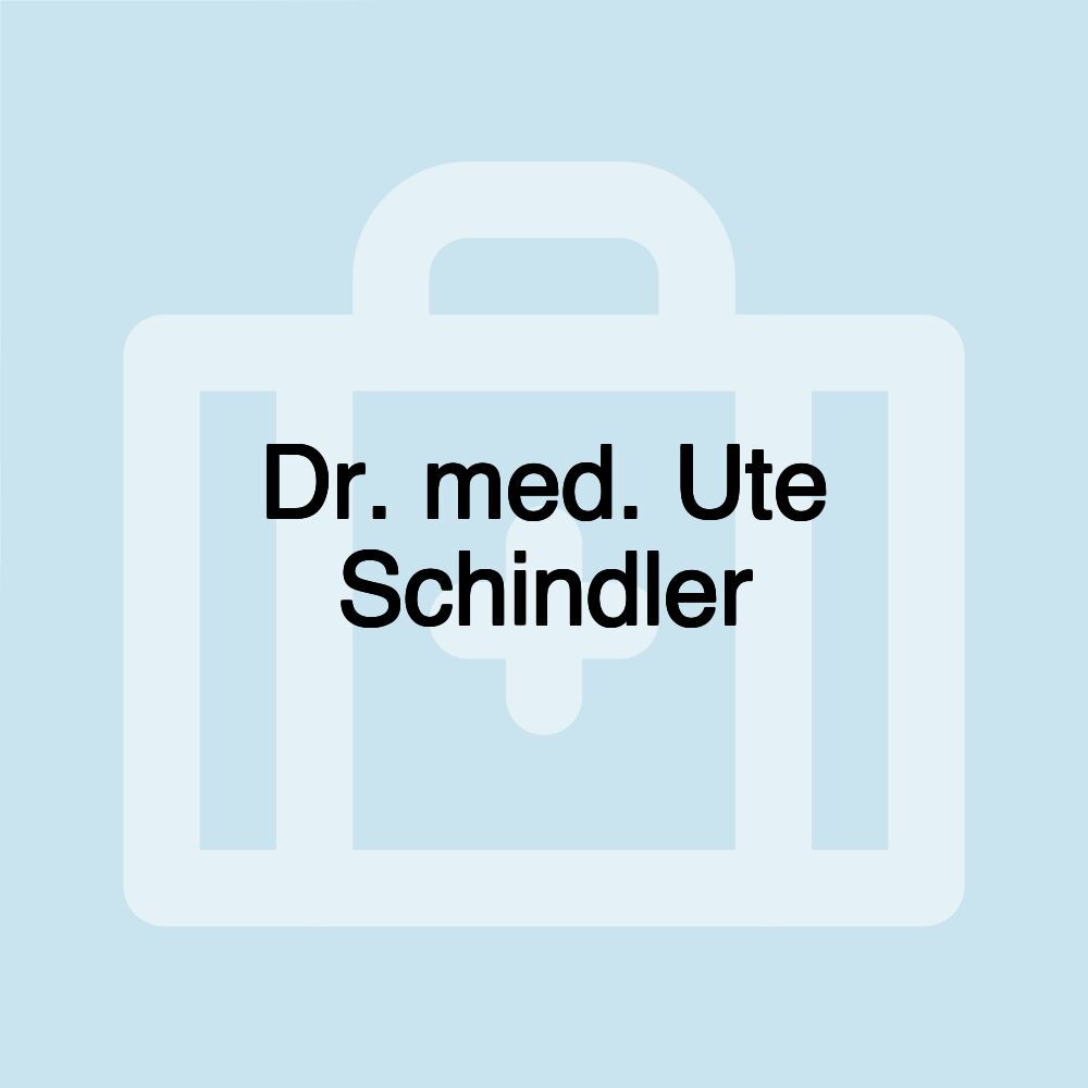 Dr. med. Ute Schindler