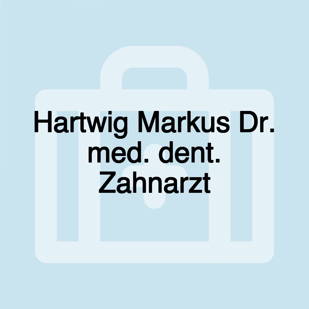 Hartwig Markus Dr. med. dent. Zahnarzt