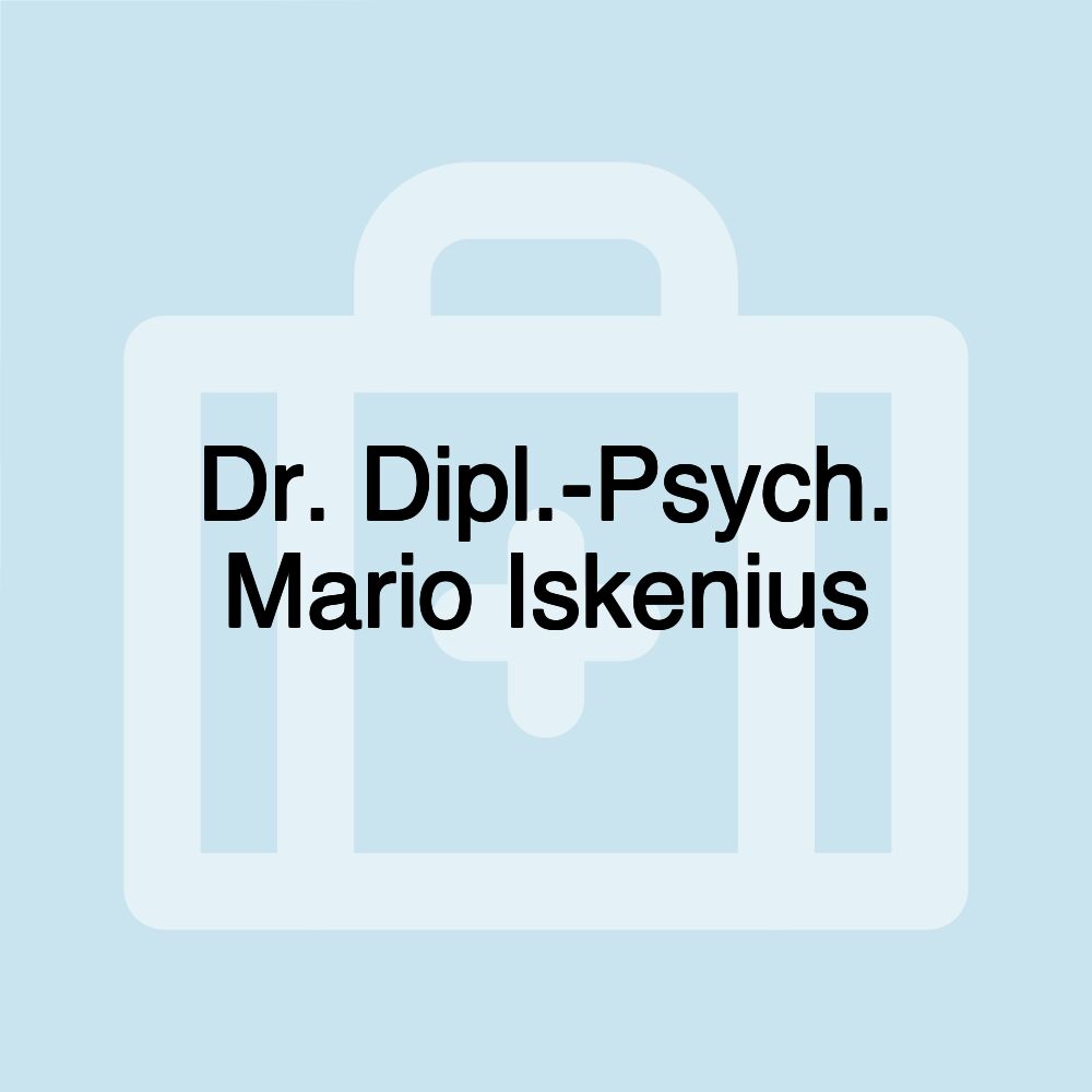 Dr. Dipl.-Psych. Mario Iskenius