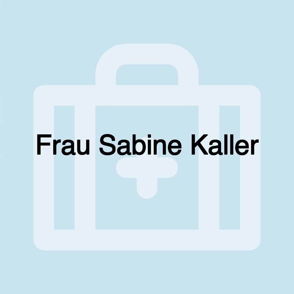 Frau Sabine Kaller