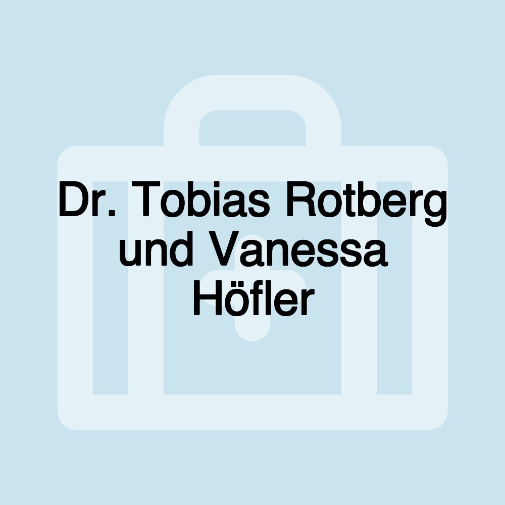 Dr. Tobias Rotberg und Vanessa Höfler