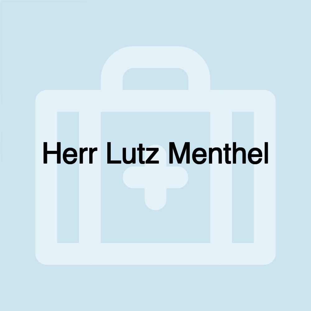 Herr Lutz Menthel