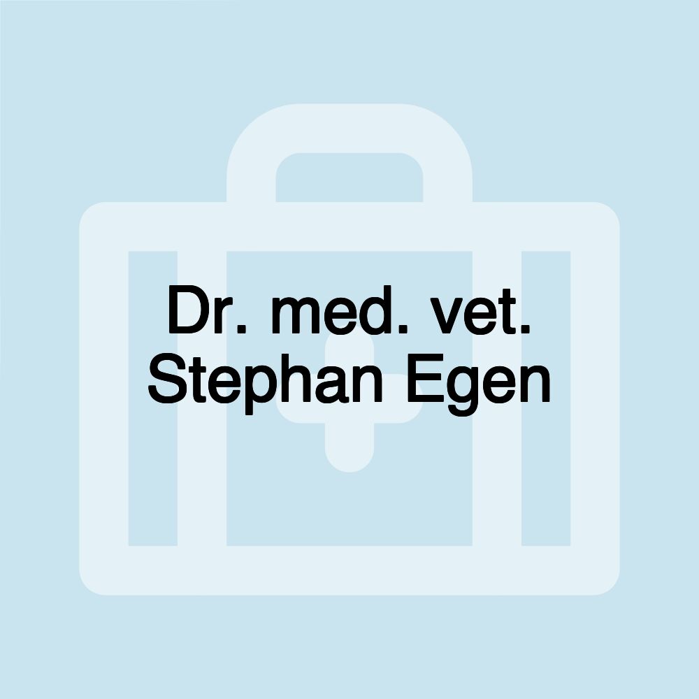 Dr. med. vet. Stephan Egen