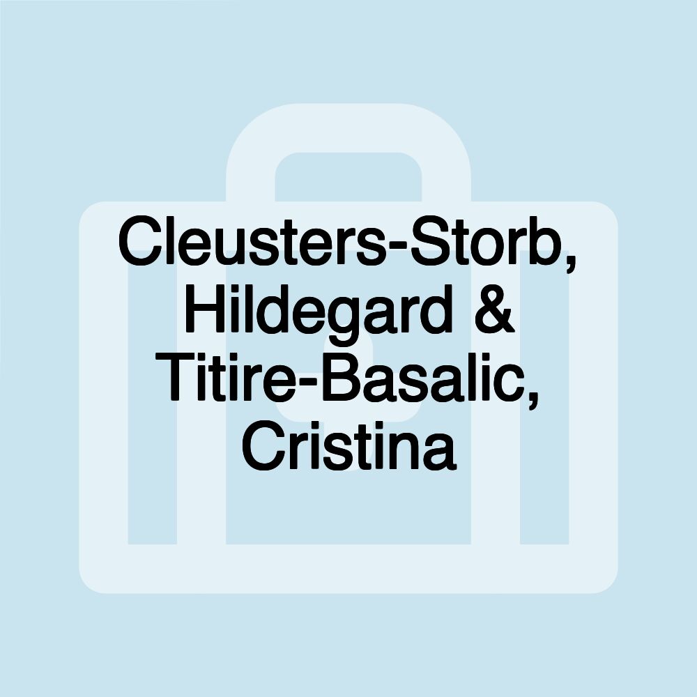 Cleusters-Storb, Hildegard & Titire-Basalic, Cristina