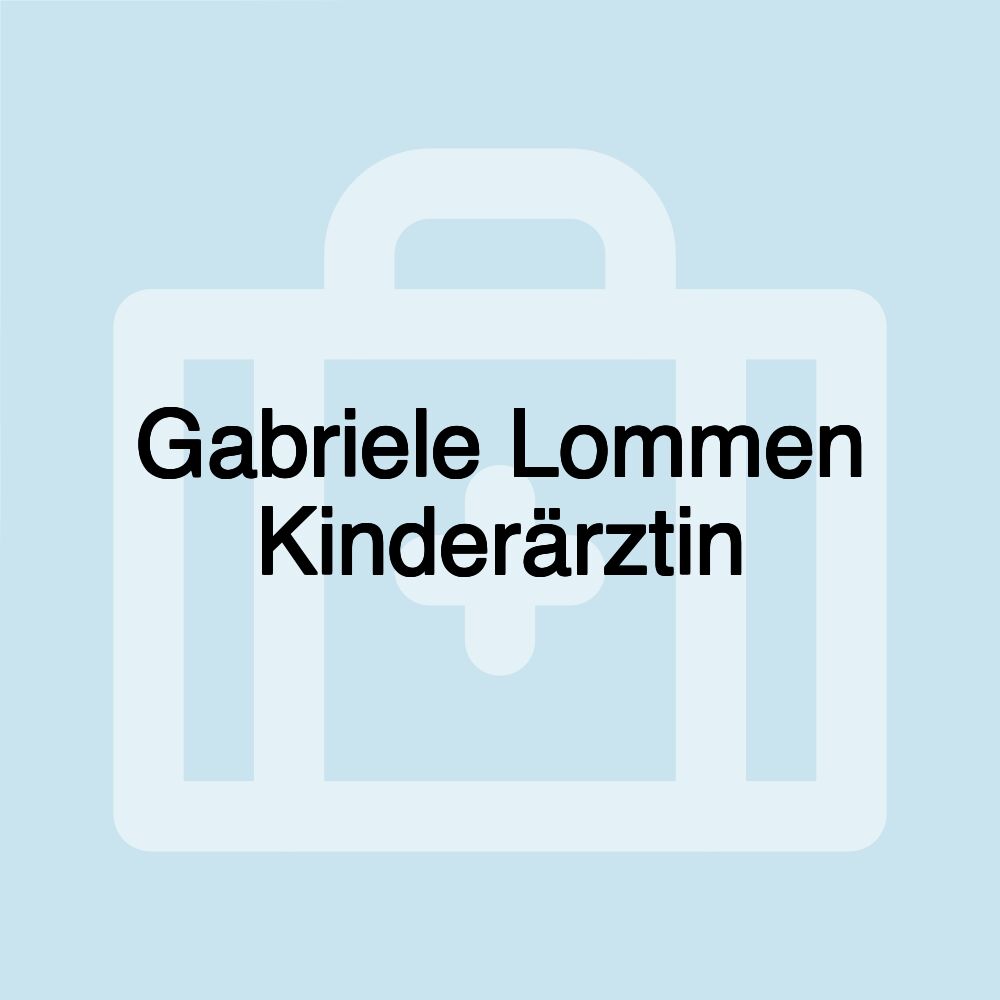 Gabriele Lommen Kinderärztin