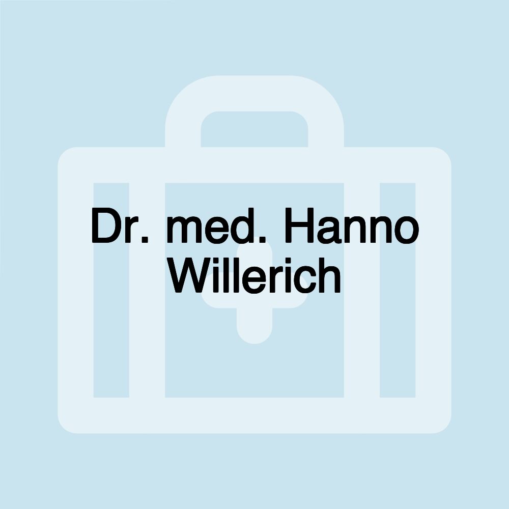 Dr. med. Hanno Willerich