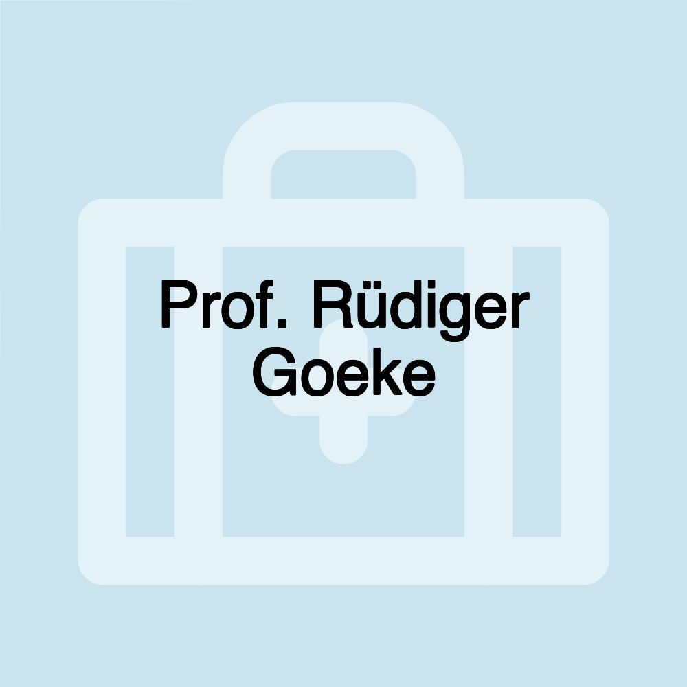 Prof. Rüdiger Goeke