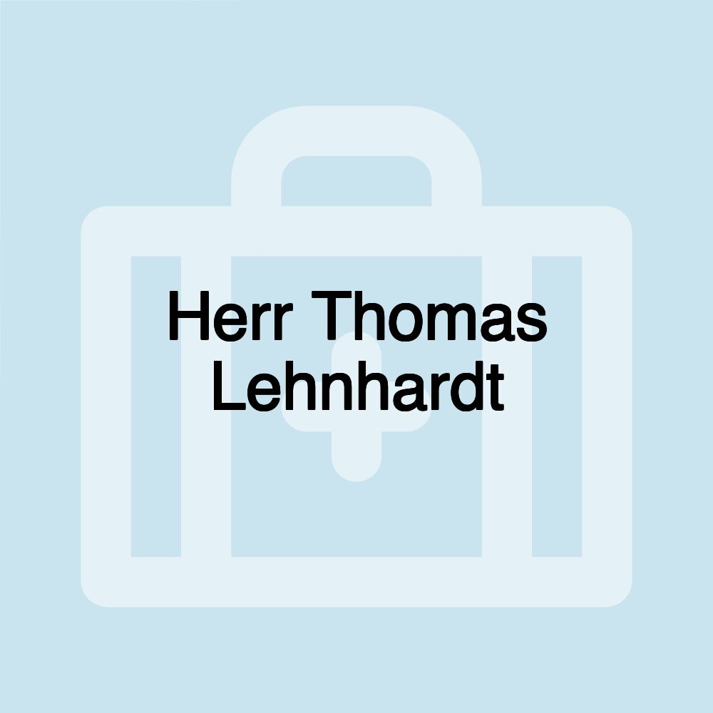 Herr Thomas Lehnhardt