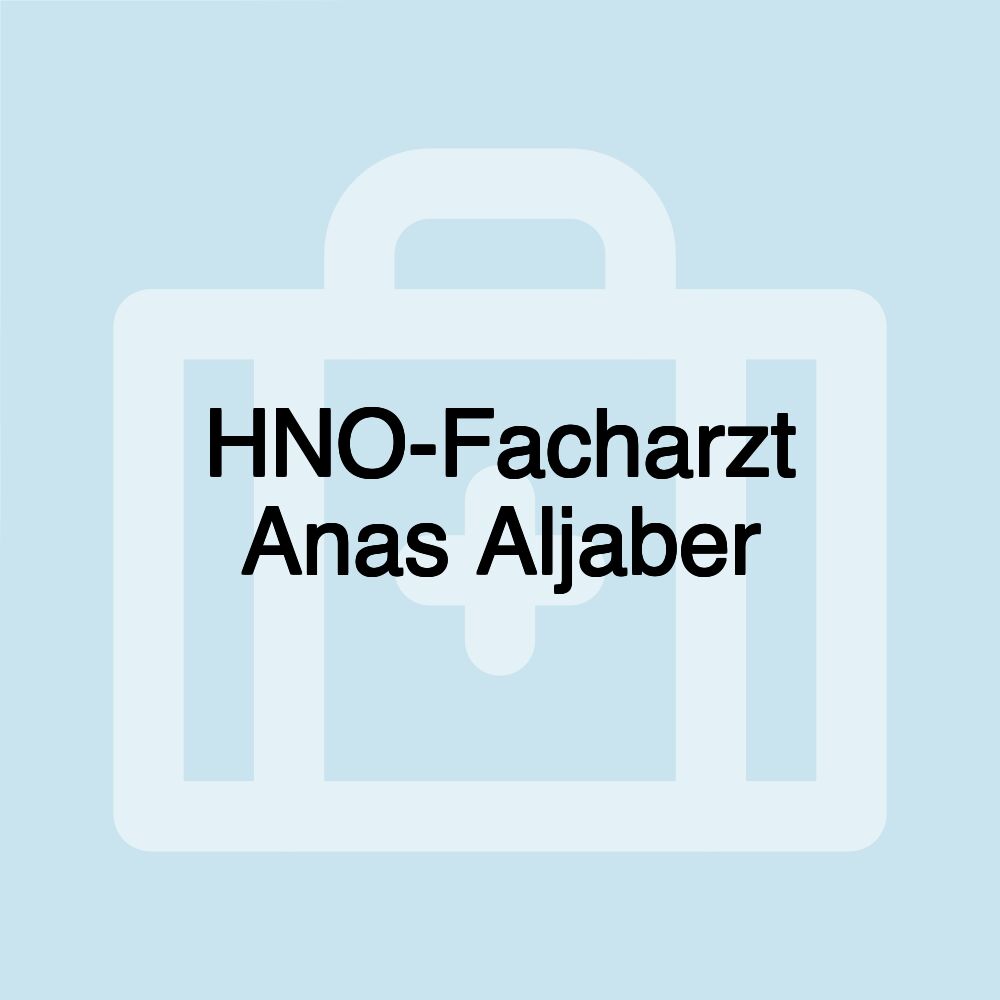 HNO-Facharzt Anas Aljaber