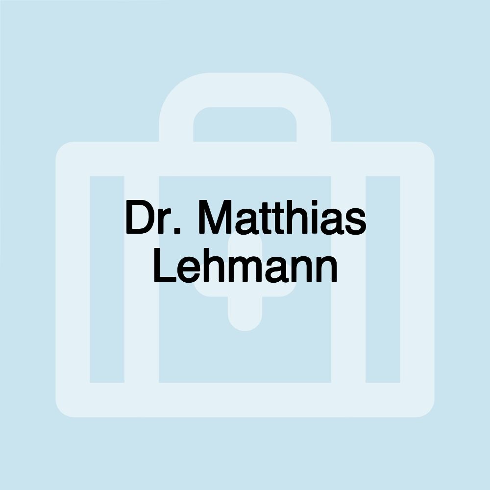 Dr. Matthias Lehmann