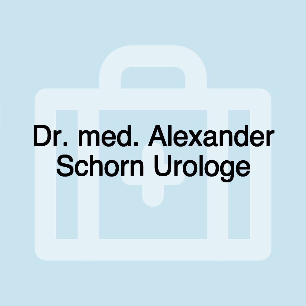 Dr. med. Alexander Schorn Urologe