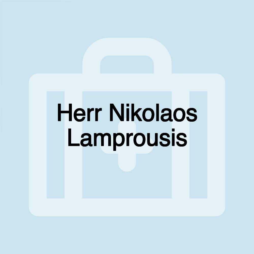 Herr Nikolaos Lamprousis