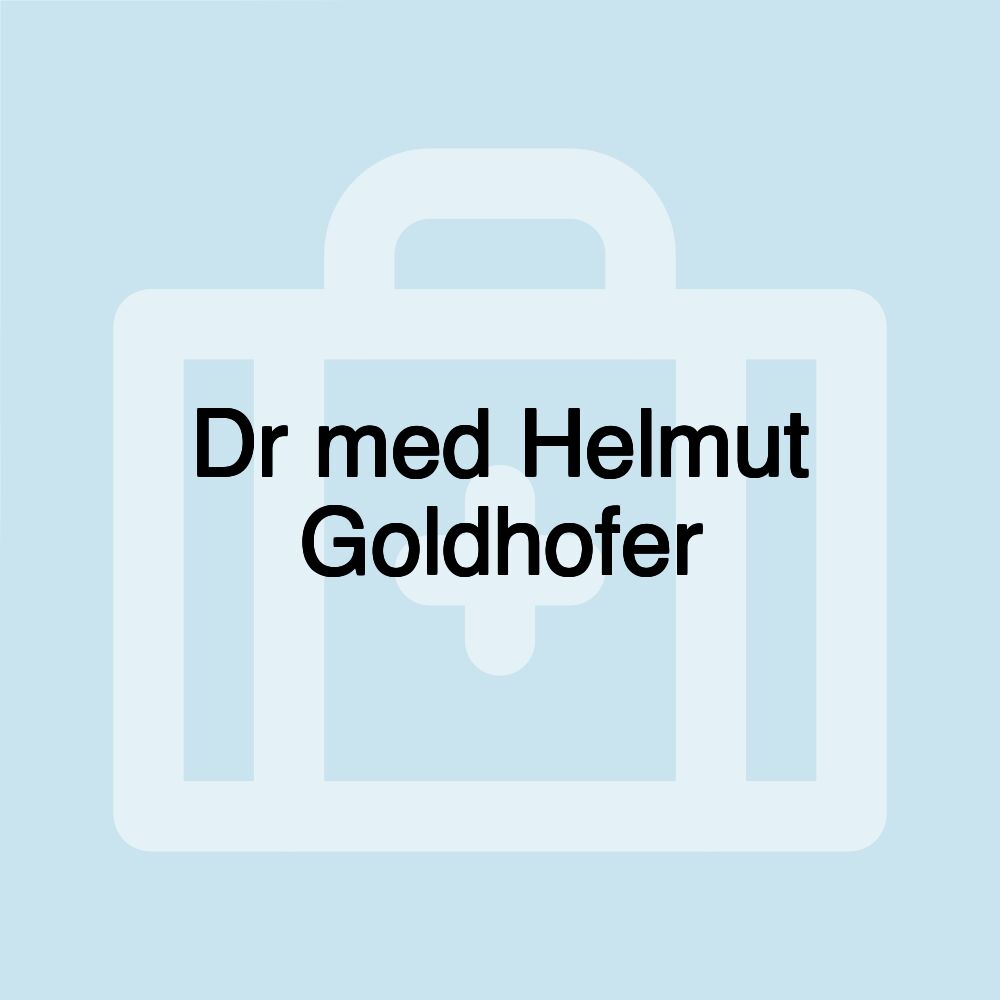 Dr med Helmut Goldhofer