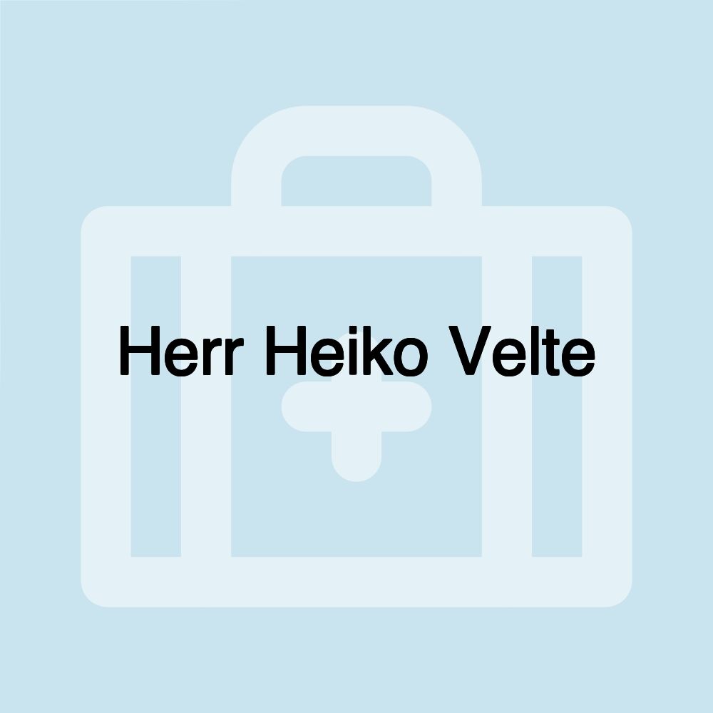 Herr Heiko Velte