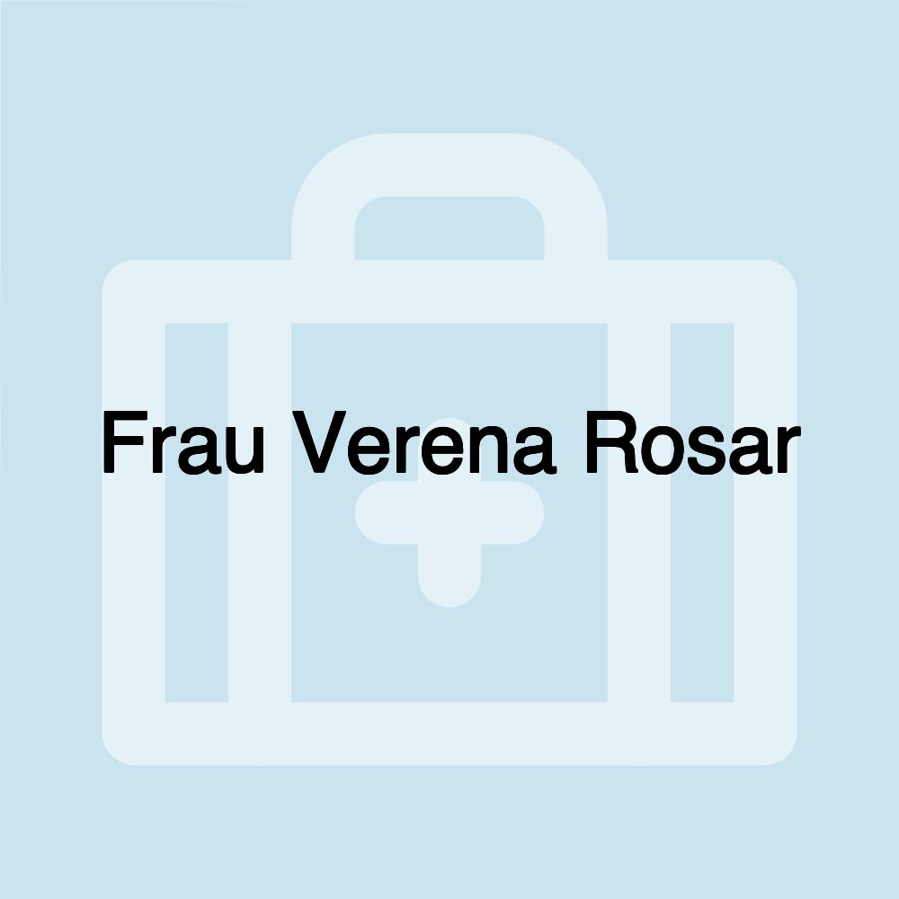 Frau Verena Rosar