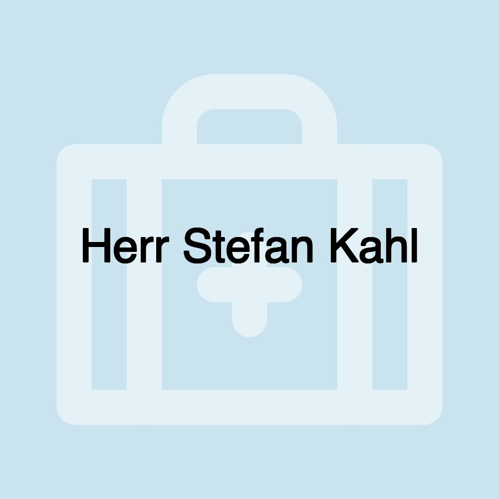 Herr Stefan Kahl