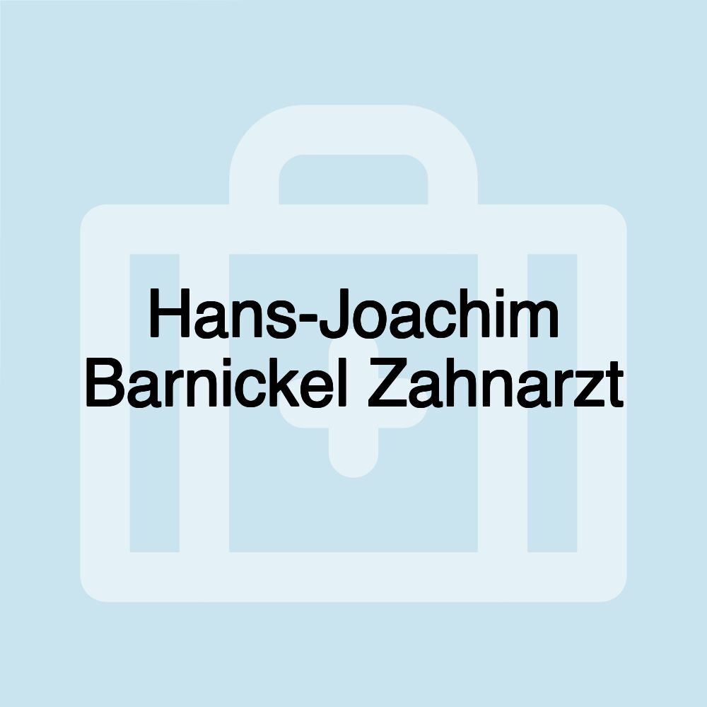 Hans-Joachim Barnickel Zahnarzt