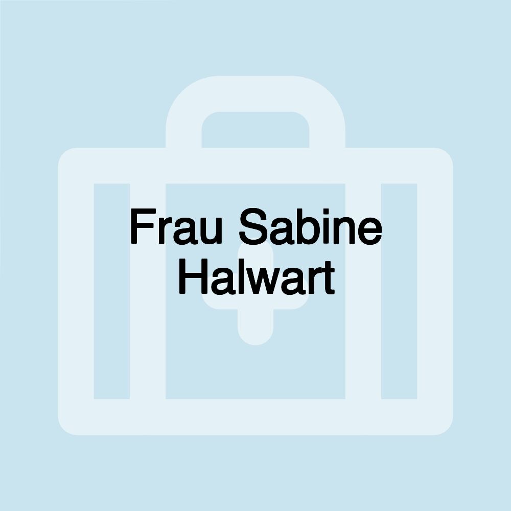 Frau Sabine Halwart