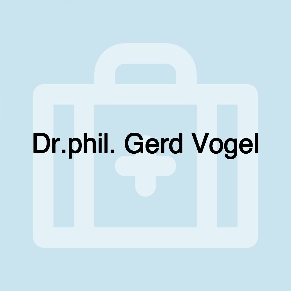 Dr.phil. Gerd Vogel