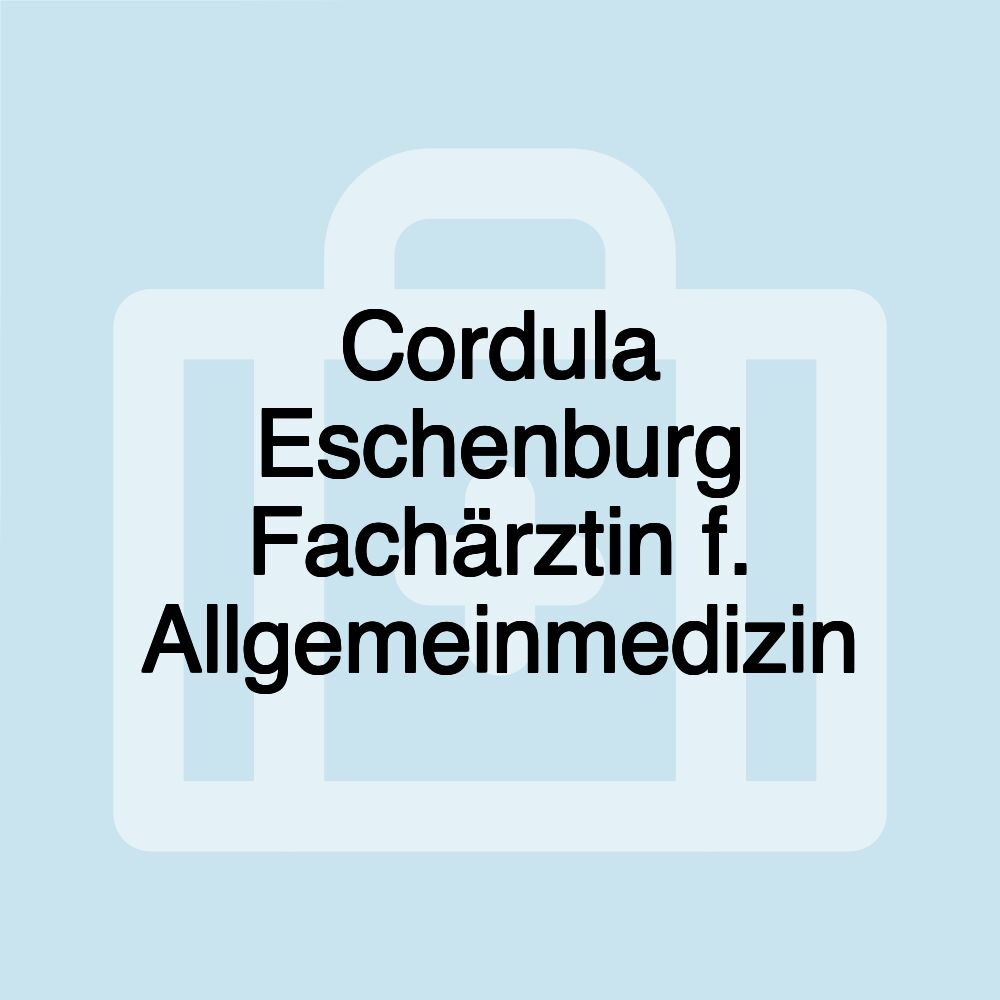 Cordula Eschenburg Fachärztin f. Allgemeinmedizin