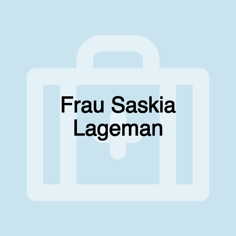 Frau Saskia Lageman