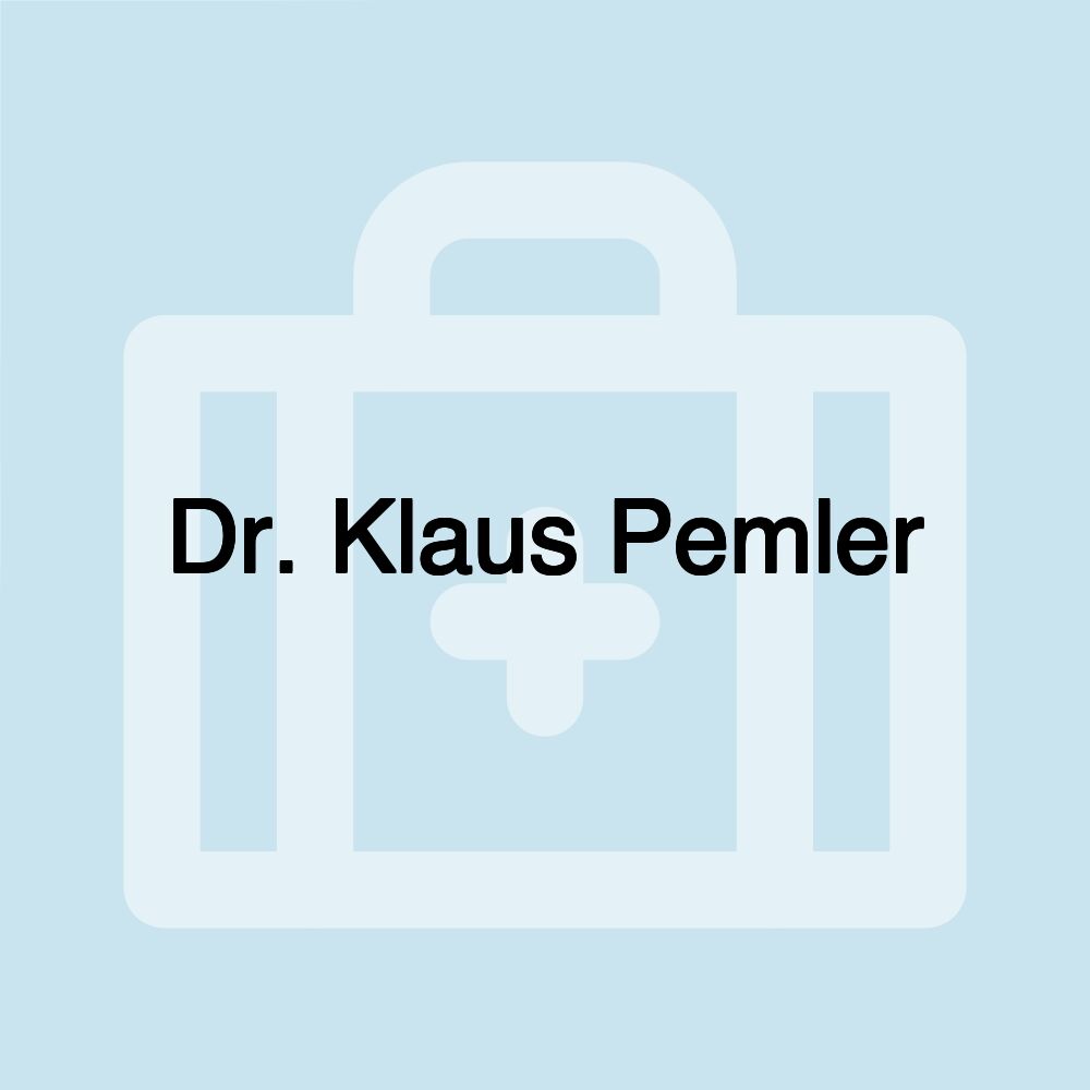 Dr. Klaus Pemler