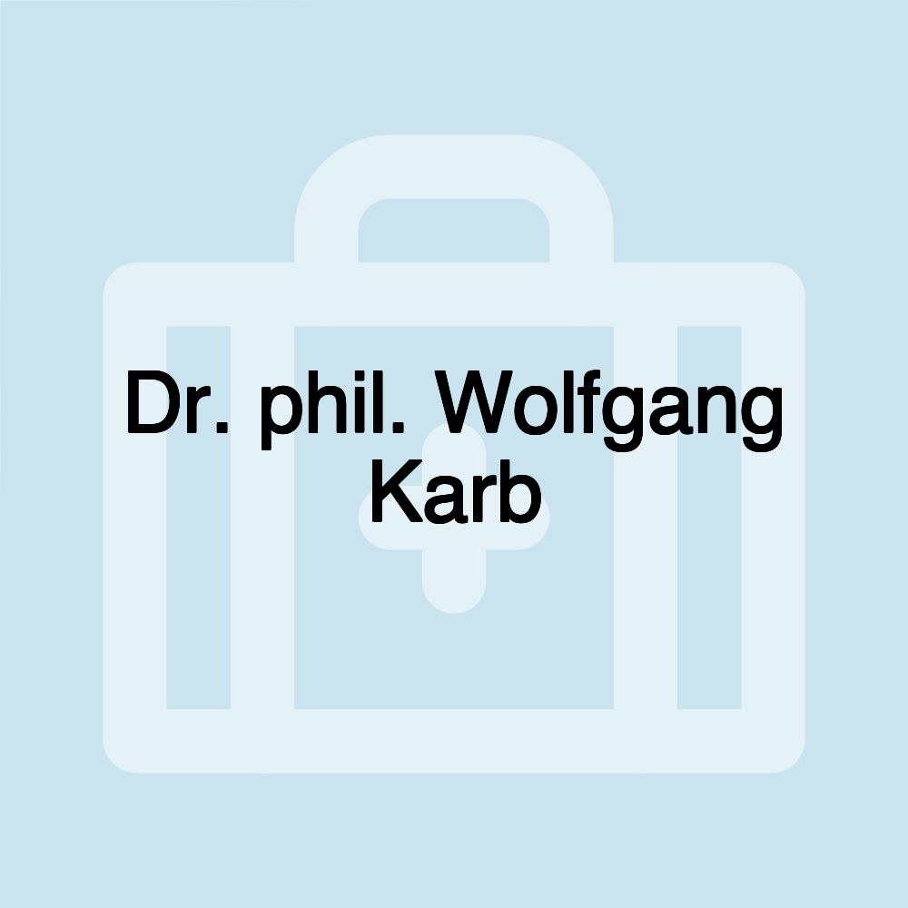 Dr. phil. Wolfgang Karb