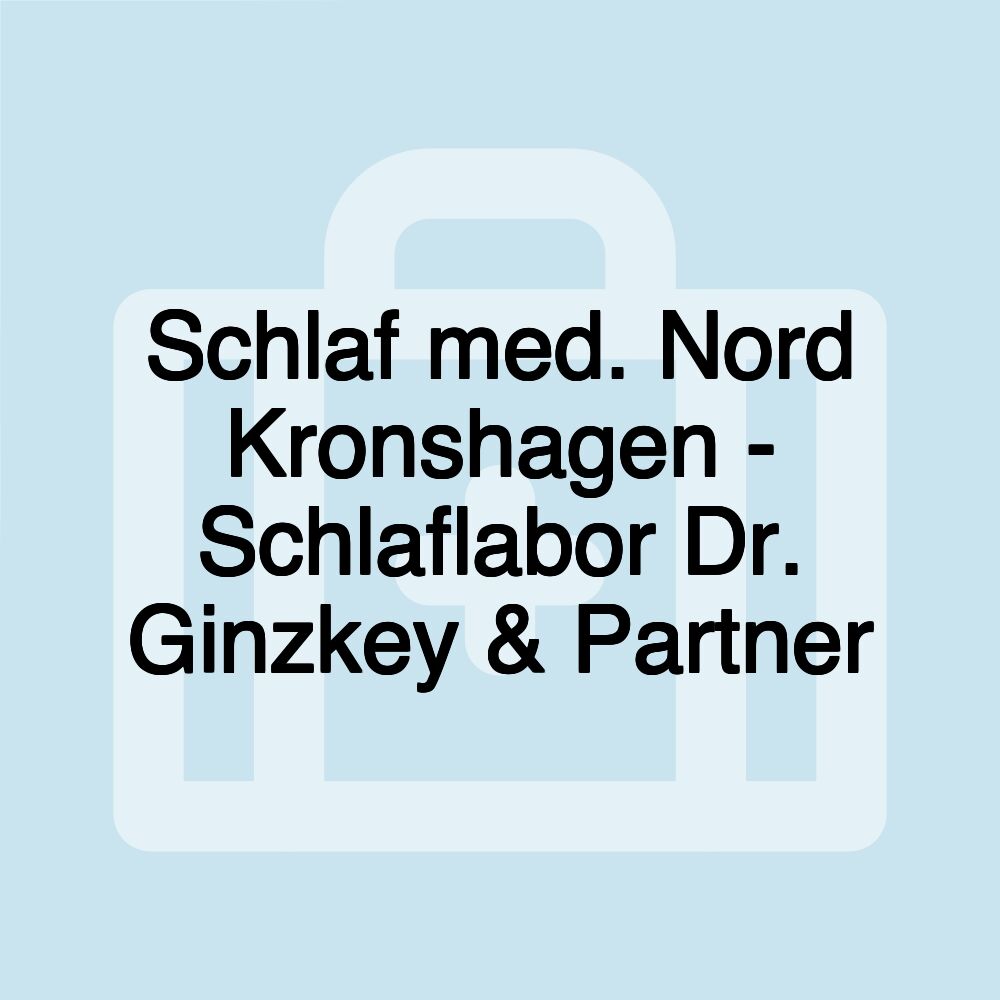 Schlaf med. Nord Kronshagen - Schlaflabor Dr. Ginzkey & Partner