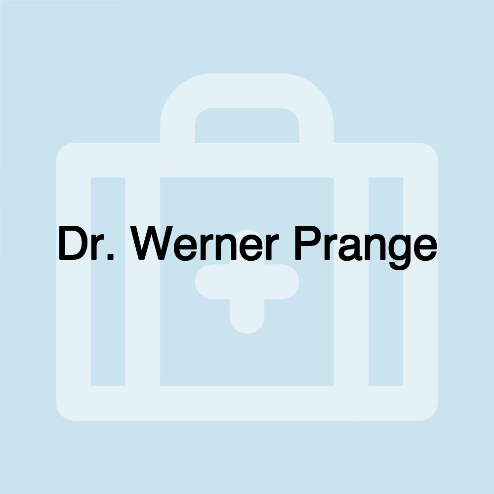 Dr. Werner Prange