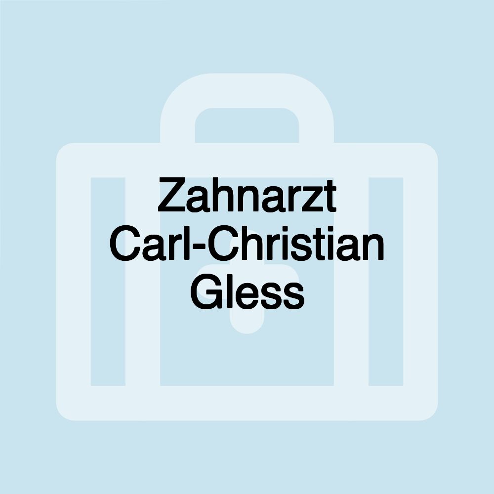 Zahnarzt Carl-Christian Gless