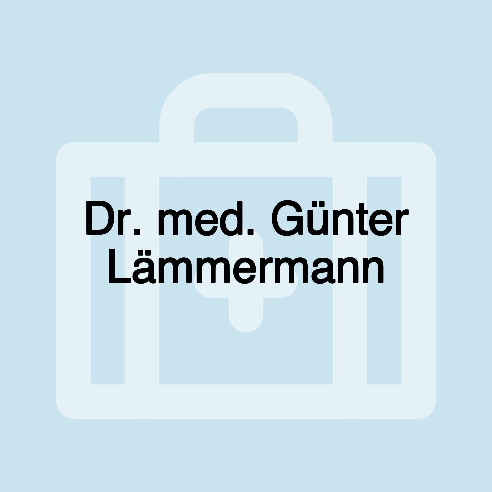 Dr. med. Günter Lämmermann