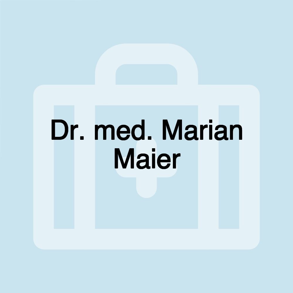 Dr. med. Marian Maier